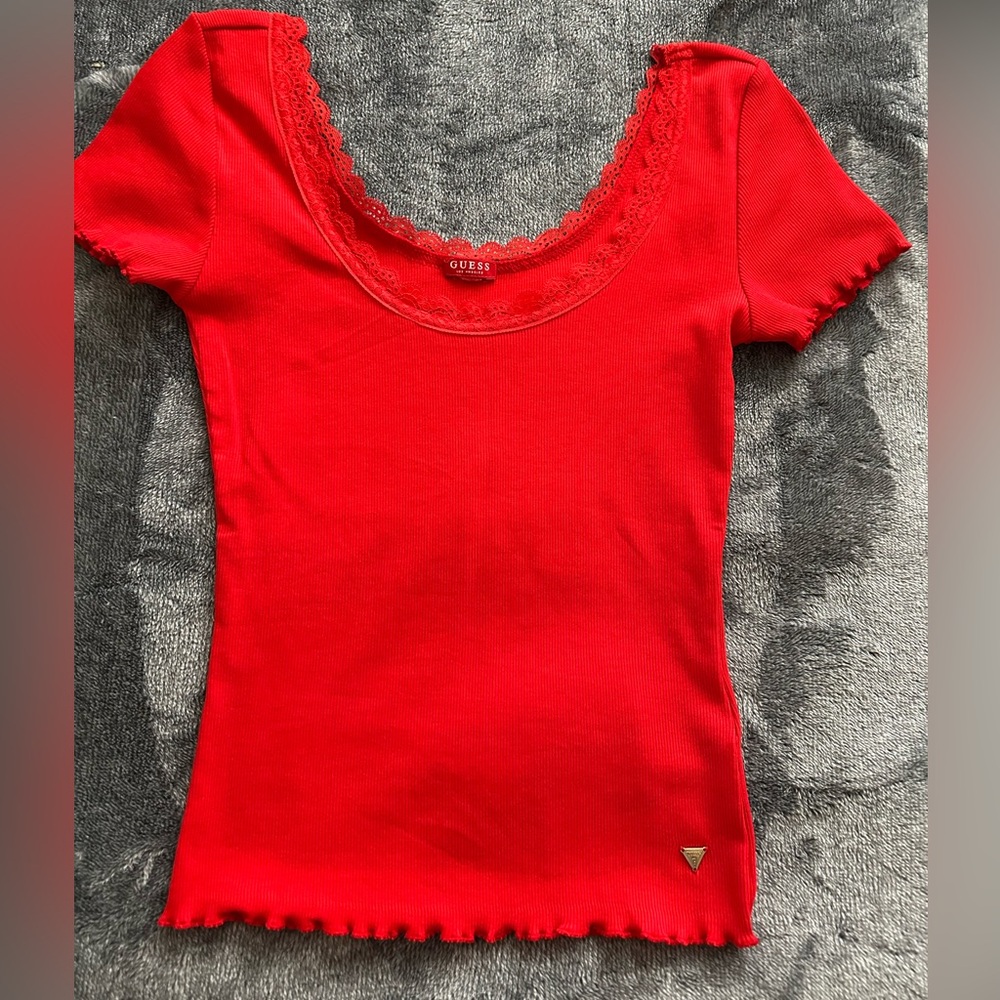 Guess woman Red Short Sleeve Shirt, UNUSED! New without tag